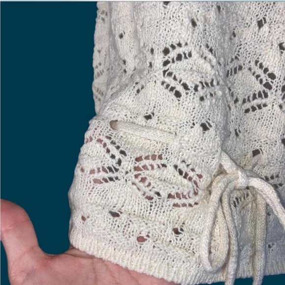 NWT SO Crochet Crop Tie waist Tank M - Picture 5 of 9